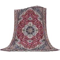 Vintage Flower Indian Bohemia Throws Blankets for Sofa Bed Winter Soft Plush Warm Sofa Throw Blanket Holiday Gifts Size: 75*100cm, Weight: 230 GSM black