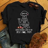 Happy Mother's Day Dog Mom T-Shirt- Gift for Dog Lovers And Mother Day Shirt S