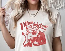 Villain Lover Shirt, Book Lover, Retro T-Shirt, Bookish T-Shirt, Vintage Shirt, Reading Shirt, Romance Reader, Book Gift, Literature Shirt 4XL
