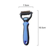 Luxury Stainless Steel Pet Hair Remover Comb 2-Sided Dematting Tool for Cats Dogs Cat Hair Remover Brush for Pets (as the picture,As picture)