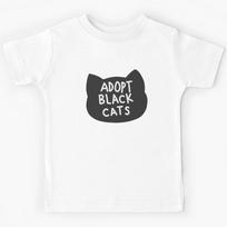 Adopt Black Cats Kids T-Shirt 130