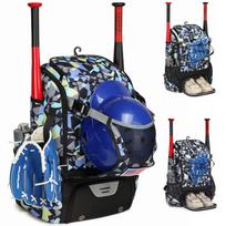 Bat Bags Baseball Baseball & Softball Equipment Bag Lightweight Waterproof Equipment Bag For Youth And Adults T-Ball Softball mėlyna