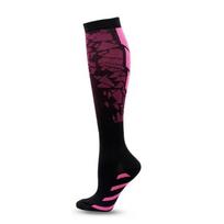 Spandex Recovery Flight Socks Striped Running Nursing Socks Compression Socks  Cycling pink-L/XL(40-46)