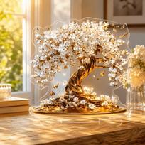 Acrylic Tulip Ornament 2D Flat Desktop Flower Stand Miniature Desktop Ornaments  Mother's Day Type A
