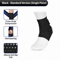 Breathable Compression Ankle Support Sleeve Figure 8 Strap Stabilizer Anti Slip Ankle Brace for Sports Injury Recovery M