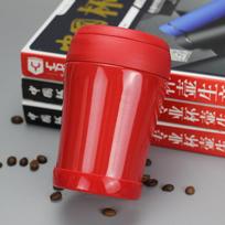 Customized Stainless Steel Vacuum Insulated Thermos Food Jar Lunch Flask with Spoon for Business Gifts 0.35L raudona