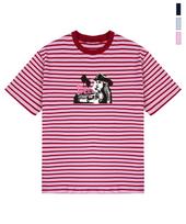 Graver [Unisex] Speed Striped Short Sleeve T-Shirt_3 Colors Pink/L