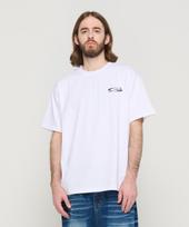 Cargo Bros Circle Small Logo Oversized Short Sleeve Tee (White) Xl
