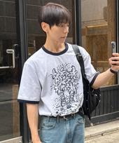 T Maker Graphic Ringer T-Shirt Lgr Lgr (Light Gray) / 105
