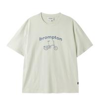 Brompton London 1975 Bicycle Graphic T-Shirt - Light Mint (P252Uts438) Light Mint/110