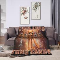 Italian Brainrot Funny Meme Vintage Blankets Flannel Printed Breathable Ultra-Soft Throw Blankets for Sofa Outdoor Quilt Size: 75*100cm, Weight: 230 GSM
