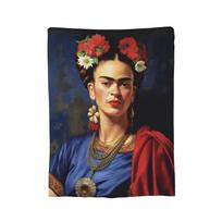F-Frida K-Kahlo Art Knitted Blanket Paintings Fuzzy Throw Blanket Summer Air Conditioning Printed Soft Warm Bedspreads, Size: 75*100cm, Weight: 230 GSM
