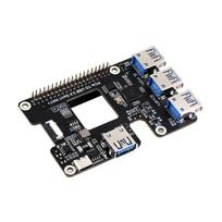 PCIe To USB 3.2 Gen1 HAT for Raspberry Pi 5 PCIe to USB HUB 4x High Speed USB Ports driver-free plug and play HAT + Standard PCIe To USB 3.2 Gen1 HAT