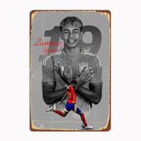 Lamine Yamal Soccer Poster Football Player Metal Sign Club Indoor Room Decor Custom Tin Home Wall Decor 20X30CM
