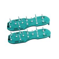 Spiked Shoes for Epoxy Floor Paint Construction Garage Floor Tools Adjustable Lawn Aerator Tools Green sole+shoelaces+nails