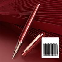 Smooth Writing Gift Ink Pens Fine Nib Signature Pen Business Metal Fountain Pen  Office Supplies Red bags