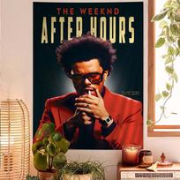 Hop Singer The Weeknd Anime Tapestry Hippie Flower Wall Carpets Dorm Decor Wall Hanging Home Decor 100X70CM