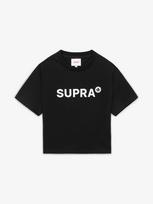 Supra Essentials New Women'S Short Sleeve Crop T-Shirt (Black) Whs/Xs
