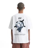 Oy Hologram Flower T-White 2 Size