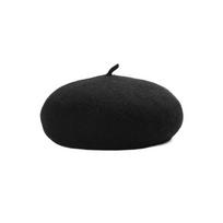 Keep Warm Women Wool Berets Plush British Beanie Hat Comfortable Artist Hat  Girls juoda