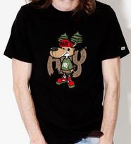 Doldol Ally_T-Shirts_08 Bicycle Camping Trip Deer Ellie Character Graphic T-Shirt White/S