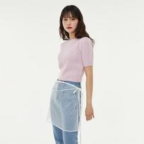 Rap Cable Knit Puff Short Sleeve Knit Aq1Kh282 Pink/Ff