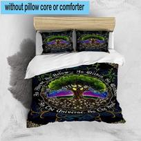Tree Of Life Connection 3pcs Bedding,Including 1pc Duvet Cover And 2pcs Pillowcases Perfect for Christmas,Ideal for Bedroom, Dormitory 135cm*200cm