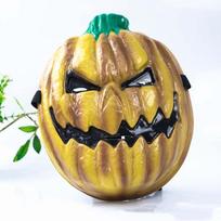 Full Face Mask Costume Prop Headwear Party Mask Props Cosplay Mask Halloween Mask Pumpkin Head Mask geltona