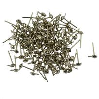 100x Auskarai Ausų smeigtukas su kilpa ir kamuoliuku, pasidaryk pats, auksinis 12x6 mm sidabras
