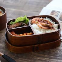 1PC Wooden Lunch Box Japanese Bento Lunchbox Food Container Food Box School Lunch Box Travel Picnic Tableware Square