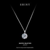 S925 sidabro moisanito paprastas vėrinys, lengva prabanga, karato dovana, nišinio dizaino pakabukas 1 carat moissanite sidabras