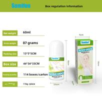 Sumifun Underarm Care Deodorant Herbal Scent Roll-on for Body Odor Control and Sweat Reduction (60ml) 60ml