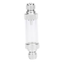 Metal CO2 Water Plant Non Return Bubble Counter Accessory for Fish Aquarium Tool Silver(dual head