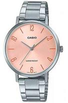 Casio Ltp-vt01d-4b2 moteriškas laikrodis su rožiniu ciferblatu