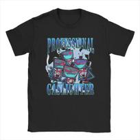 Men's T-Shirt Vox Professional Gaslighter Hazbins Hotels Crazy Cotton Tees Short Sleeve T Shirts O Neck Tops Printed S