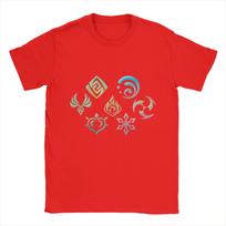 Men T-Shirt Genshin Impact  Vintage 100% Cotton Tees Short Sleeve  T Shirts Crewneck Clothing Printed S