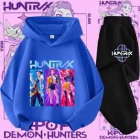 K-pop Demon Hunter New Children's Hoodie+Casual Sports Pants Boys' Comfort Set 150