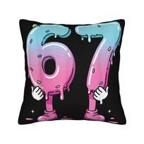 Pillow Cover 67 Italian  Brainrot Meme Funny 67 Six Seven 6-7  Morden Pillow Case For Sofa Home Decor Pillowcases 12x12Inch