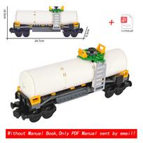 MOC Miesto Kūrybinis Octane-8W-Tankeris Traukinys Žaislai modelis Geležinkelio Statybiniai Blokeliai Plytos DIY Techniniai Žaislai black
