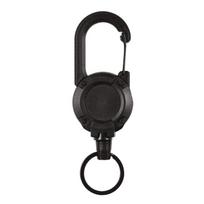 Retractable Keychain, IDs Badge Reel Retractable Badge Holder Steel Cord Keyring 1 juoda