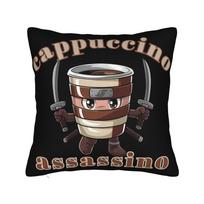 Types of Italian Brainrot Meme Character Pillowcase Printed Cushion Cover Decorative  Pillow Case Cover Bed Square 45X45cm 30x30cm 12x12in
