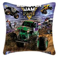 Monster Jam Monster Truck Cartoon Pillow Covers Cartoon Sofa Decorative Home Double-sided Printing Short Plush Cushion CoverHJHA,(1) 30x30cm