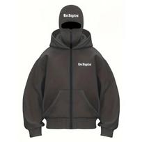 Street Style Men's and Women's Fashionable Summer Hoodie, Double Collar, Double Hat Hoodie, Long Sleeved Hooded Sweatshirt S