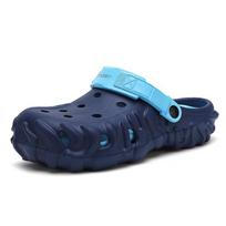 Outdoor Summer Clogs Men's Beach Anti-slip Breathable Slippers Men's Thick-soled Beach Comfortable Casual Sandals Men Shoes 40 mėlyna