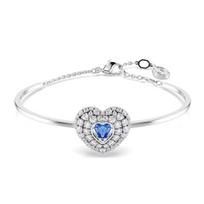 Swarovski Idyllia Širdelės rašto Rodžiu dengta apyrankė Moteriška apyrankė Mėlyna 5680393 Box (Random Color) white