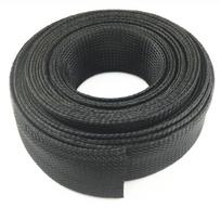 Black Insulated Braid Sleeving 4/6/8/10/12/16/20/25/30/40/50mmTight PET Wire Cable Protection Expandable Cable Sleeve Wire Gland 4mm 5 meters juoda