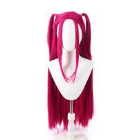 33,5 colio violetinė ilga kasa su šonine uodega ir integruotu tigro burnos spaustuku Vaikų perukas Helovino kostiumų vakarėlis Anime Cosplay white