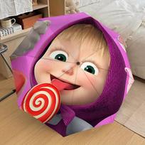 1pc Masha and the Bear Automatic Folding Umbrella, Portable Collapsible Design, Casual Outdoor Accessory L1127017