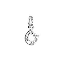 Pandora Lucky Horseshoe Charm 925 Silver Pendant Women charm 799157C01 Silver