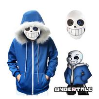 Undertale Sans Skeleto Helovino Cosplay Kostiumas su gobtuvu ir kauke S gray